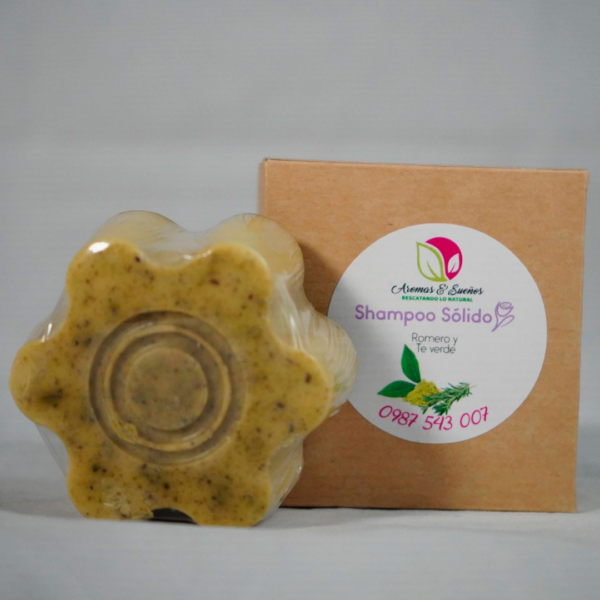 Shampú Sólido de Romero y té verde